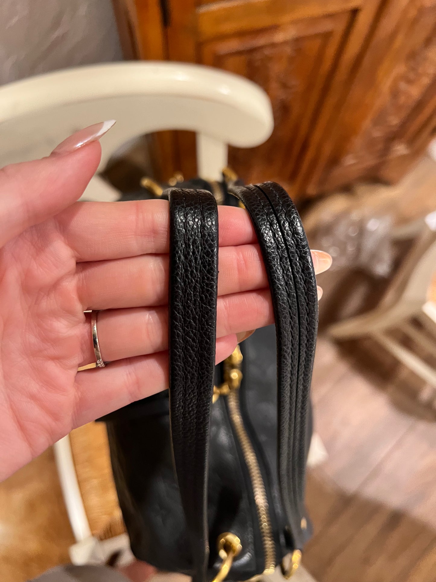 Louis Vuitton black empreinte ponty 2way tote