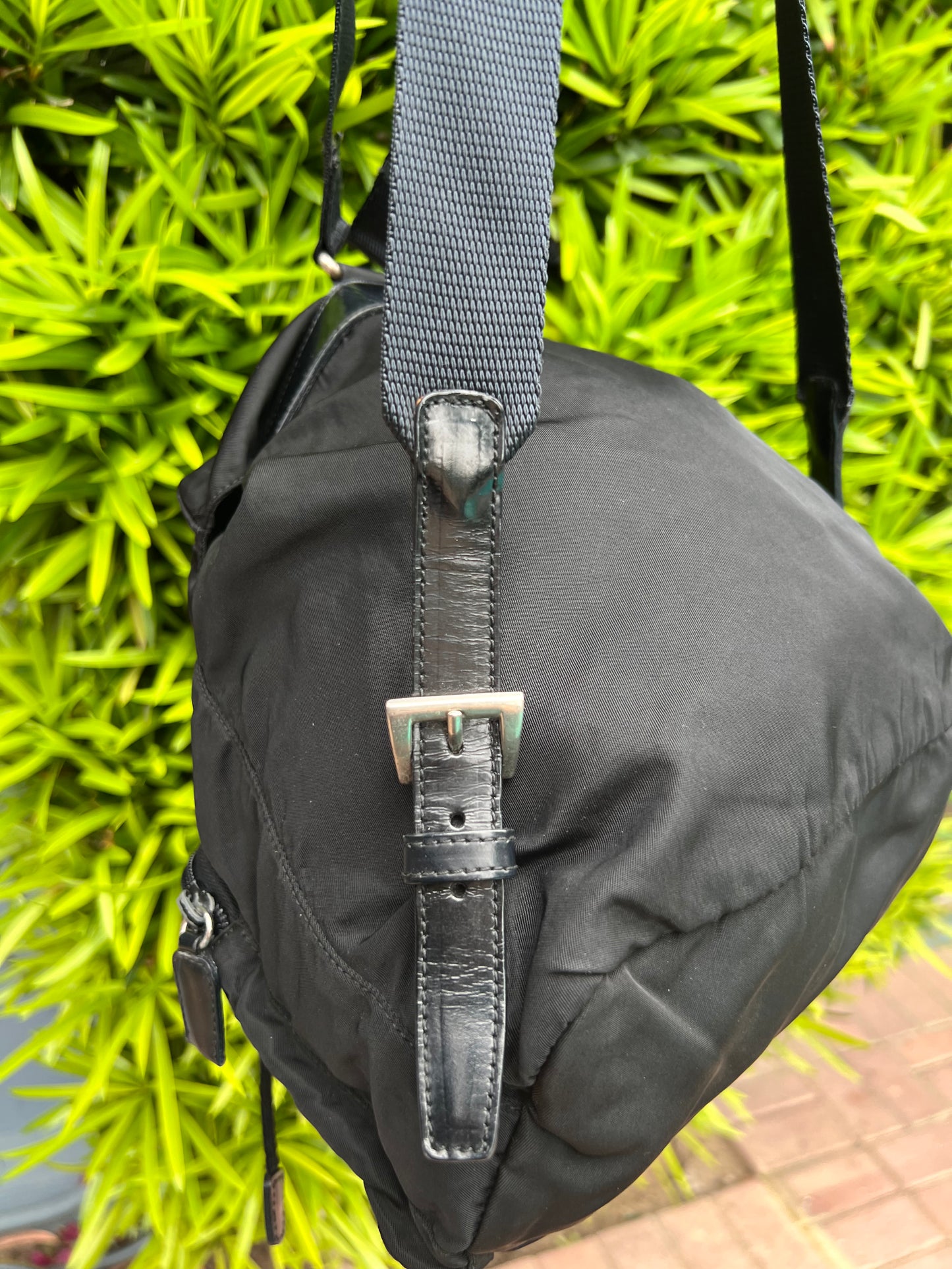 Prada black Tessuto nylon small backpack