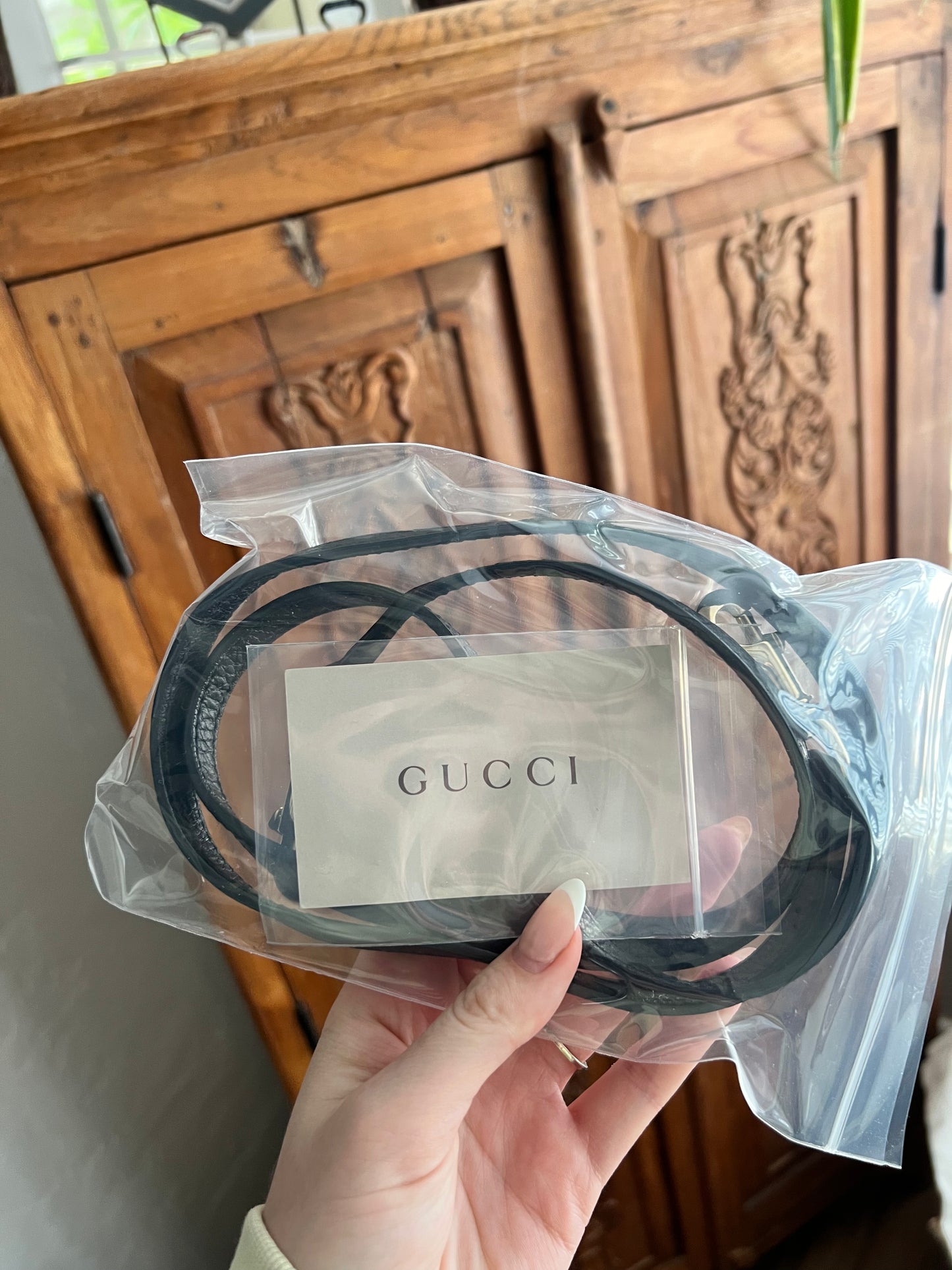 Gucci Black Calfskin grained 2way Soho tote