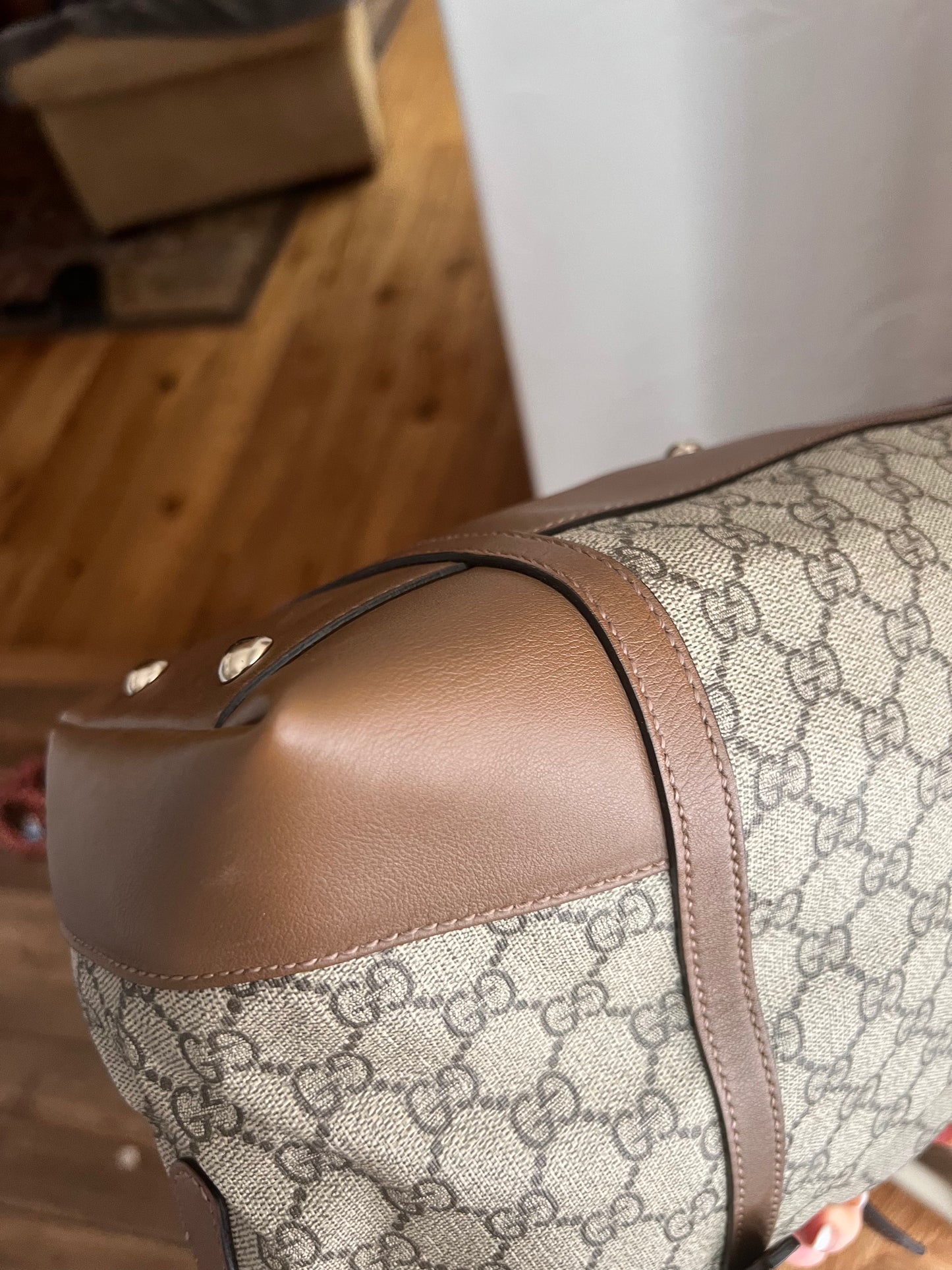 Gucci GG coated canvas dome 2 way zip tote