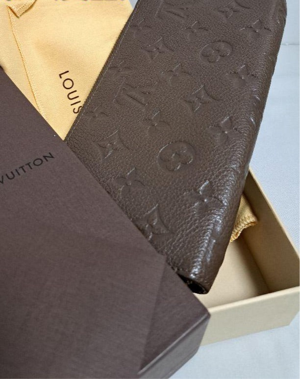 Louis Vuitton empreinte brown zippy organizer wallet