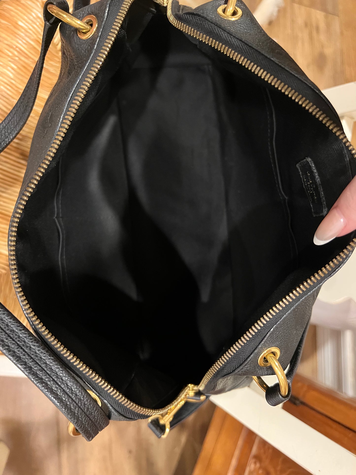 Louis Vuitton black empreinte ponty 2way tote