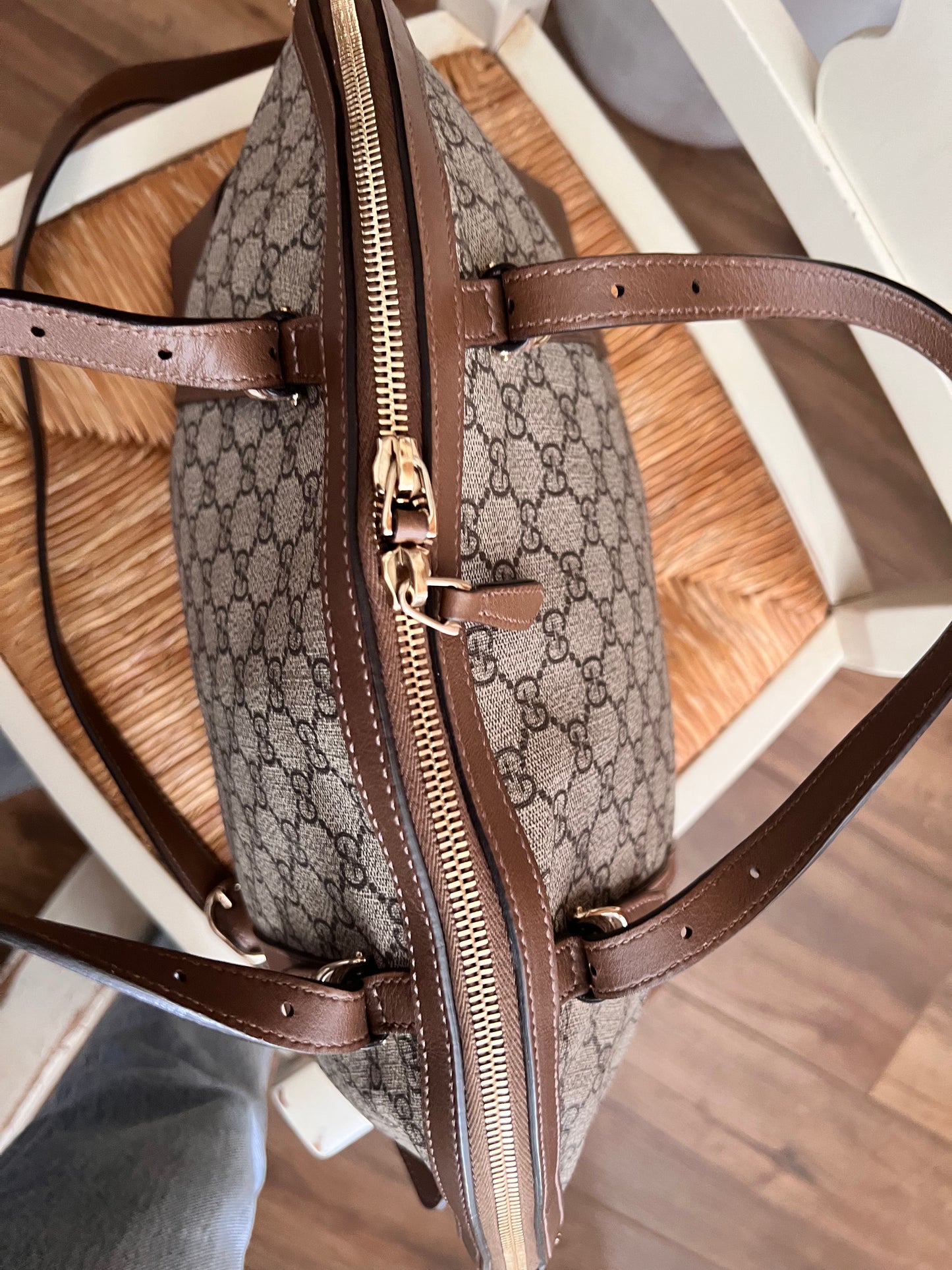 Gucci GG coated canvas dome 2 way zip tote