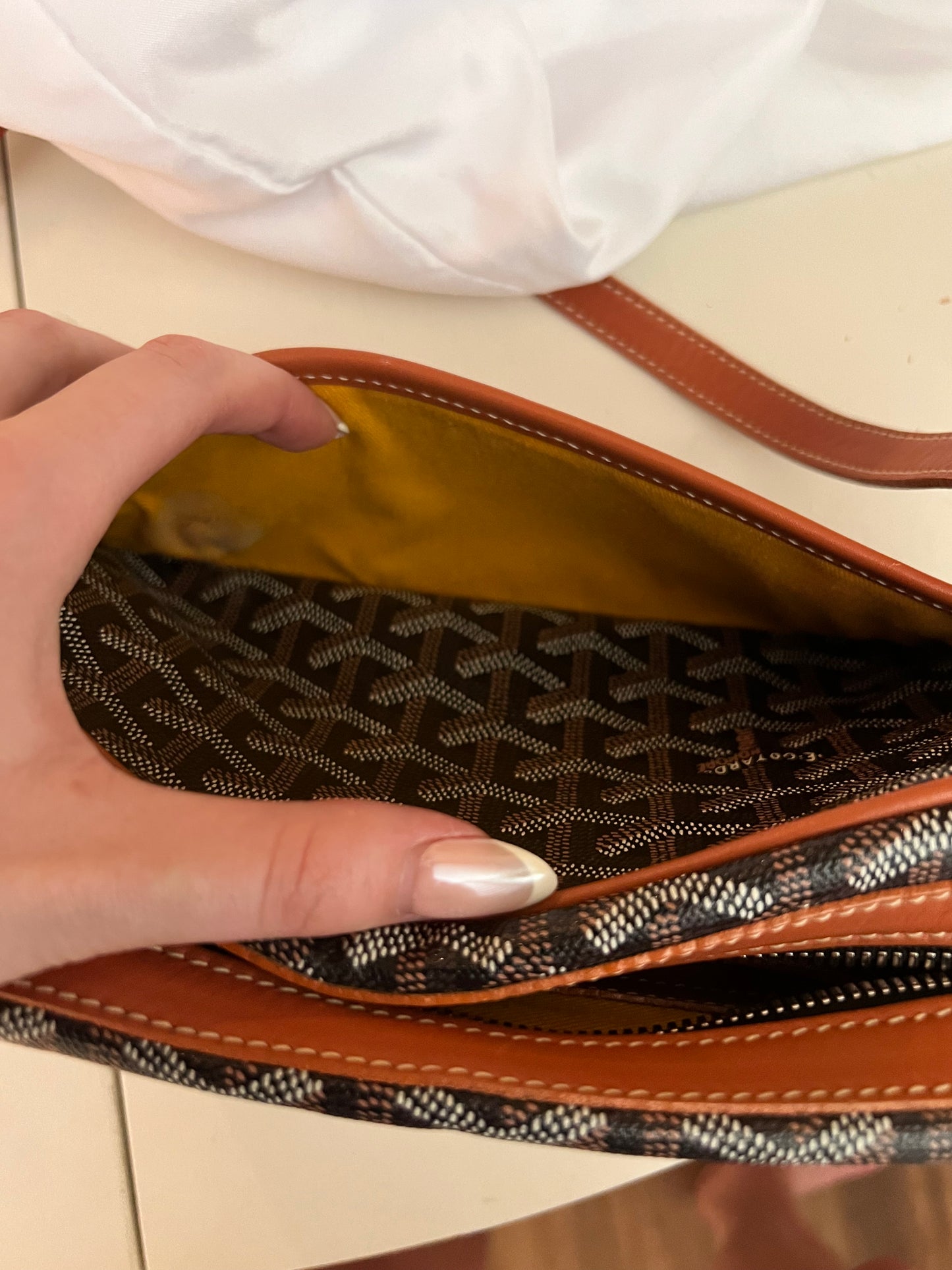 Goyard cap sac vert camera crossbody bag