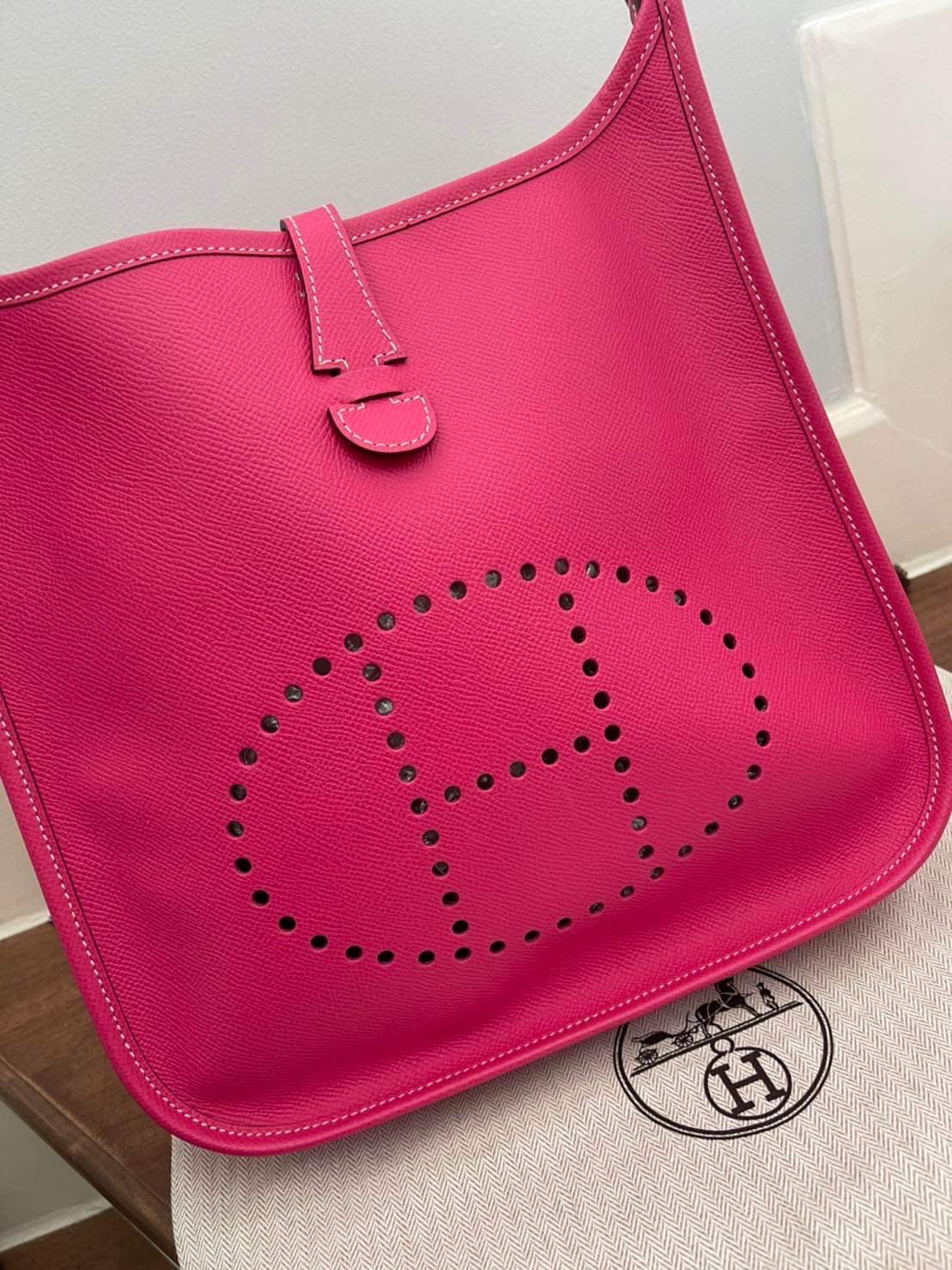 Hermes Evelyne PM Stamp Q Epsom