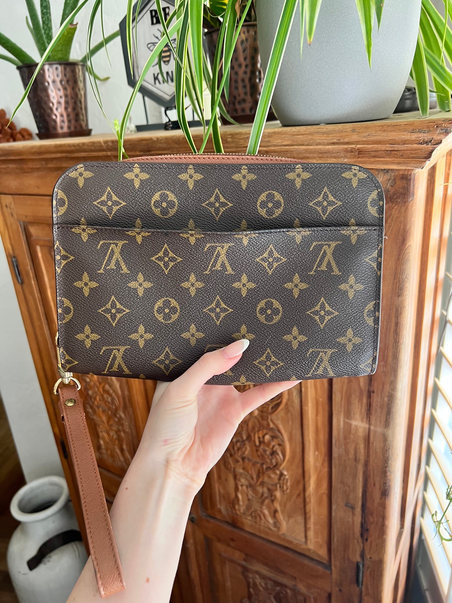 Louis Vuitton monogram Orsay clutch wristlet
