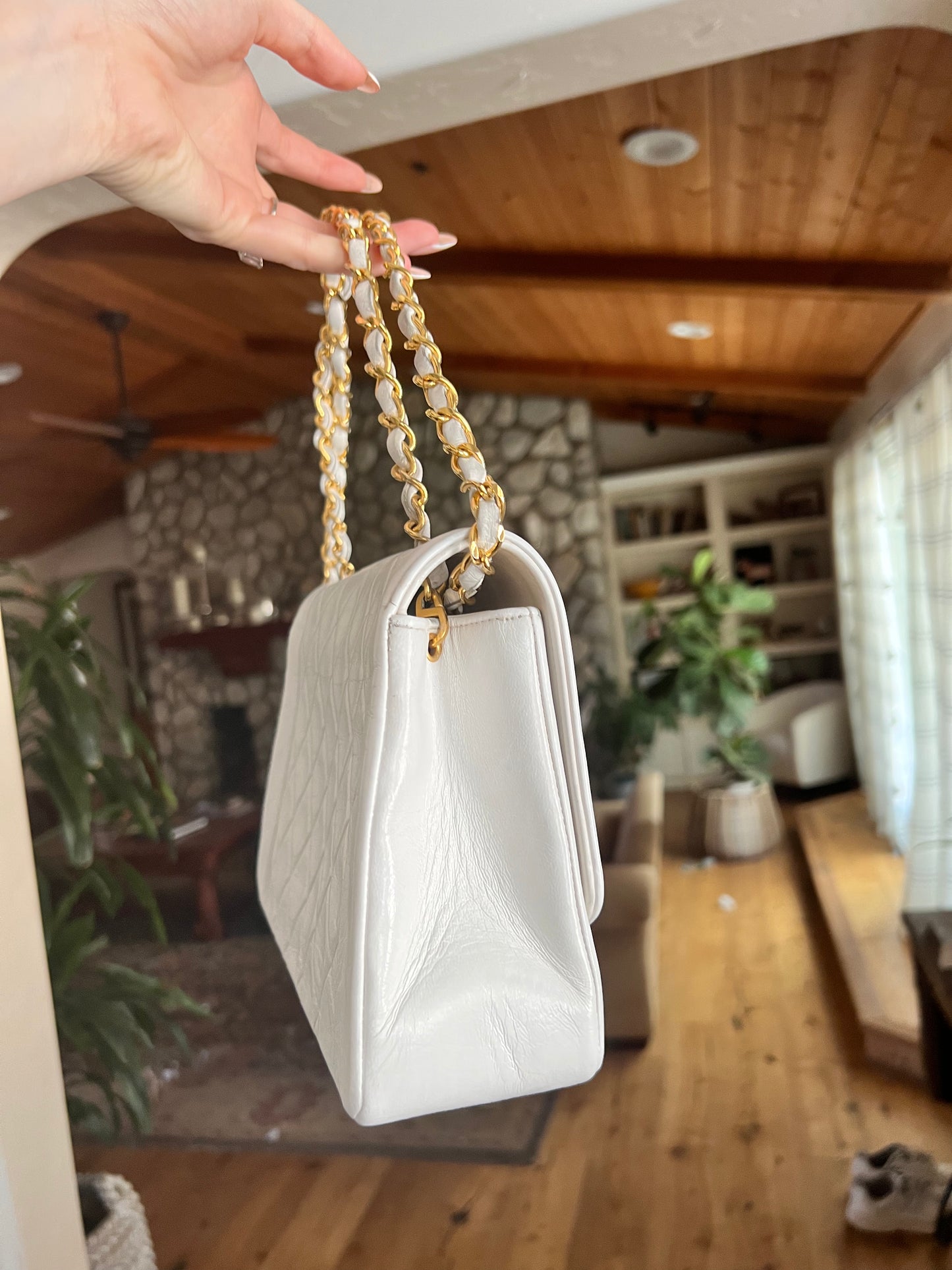 Chanel vintage white lambskin Diana 24k GHW - partial payment