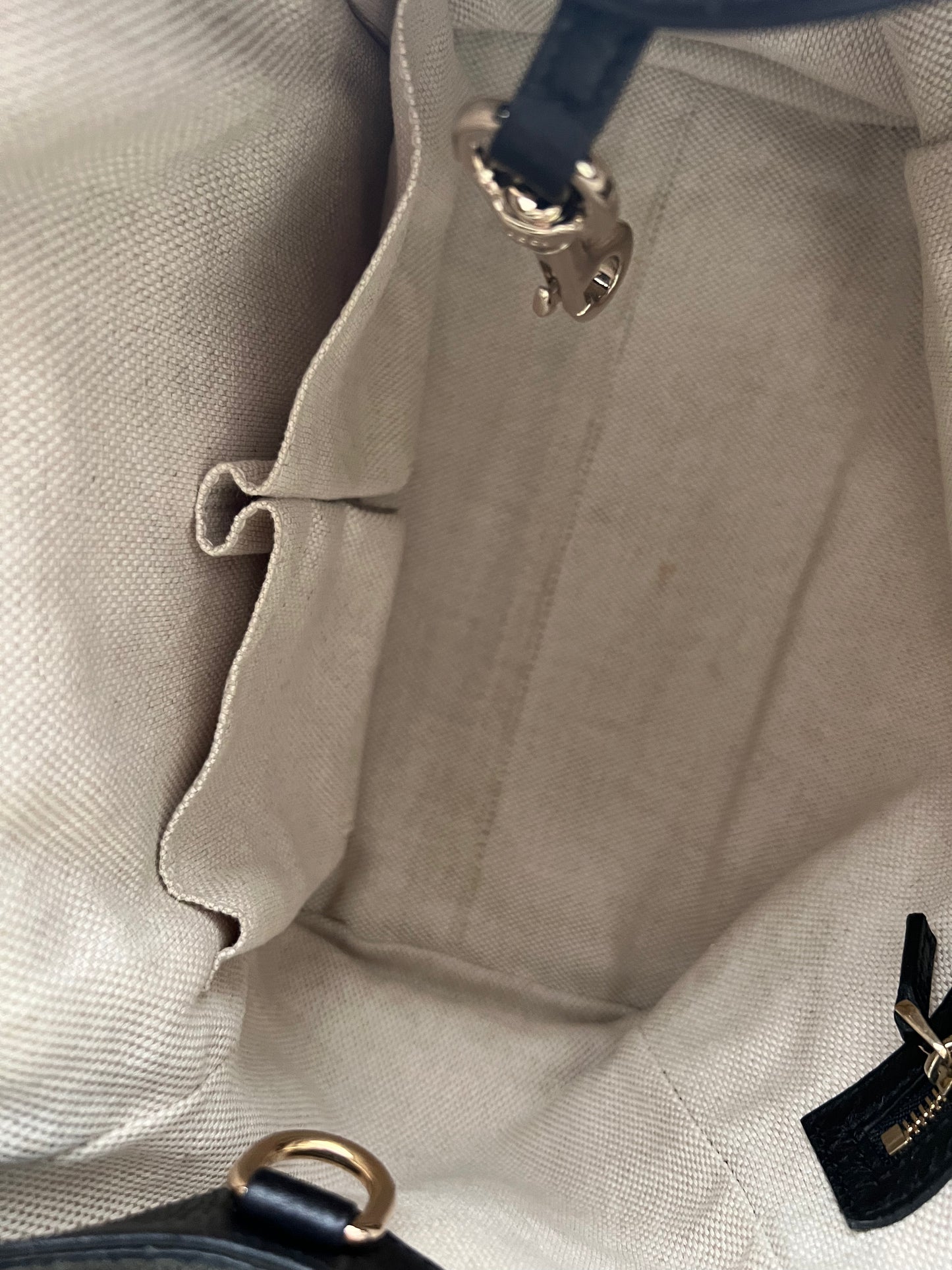 Gucci Black Calfskin grained 2way Soho tote