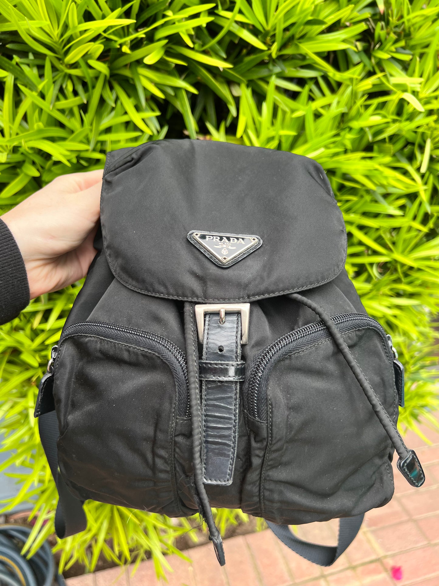 Prada black Tessuto nylon small backpack