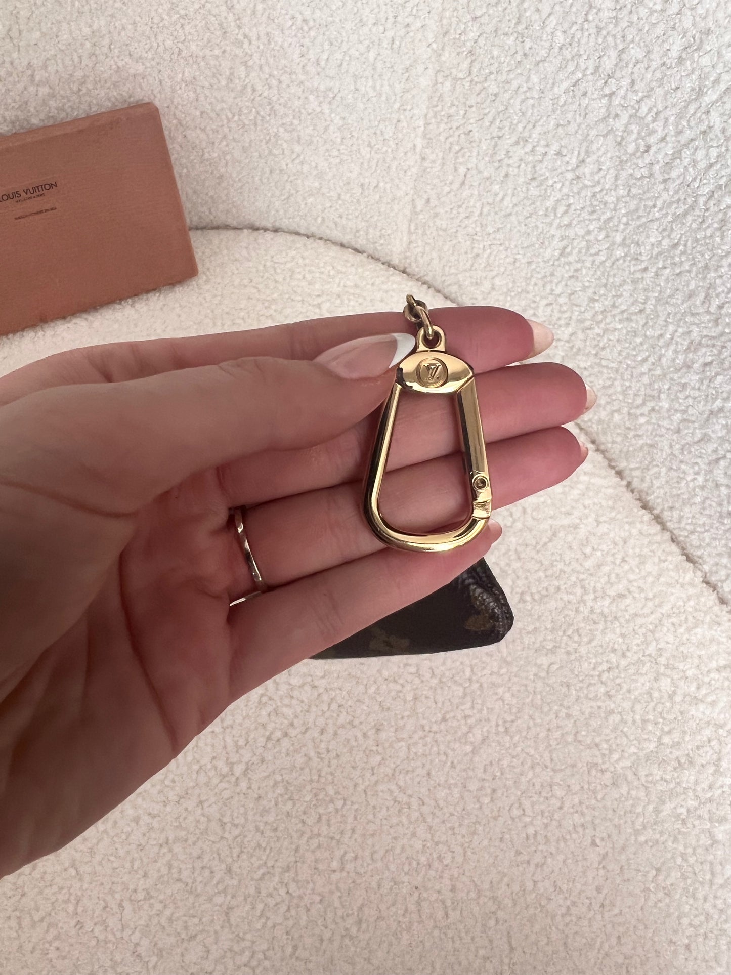 Louis Vuitton monogram key pouch with box