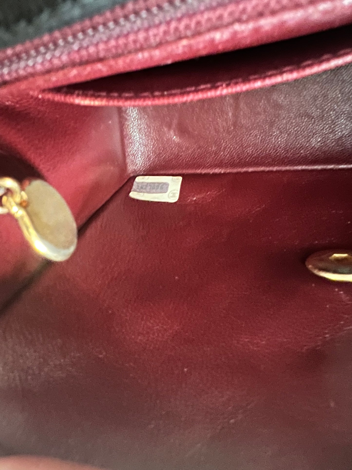 Chanel vintage mini square black lambskin 24k ghw
