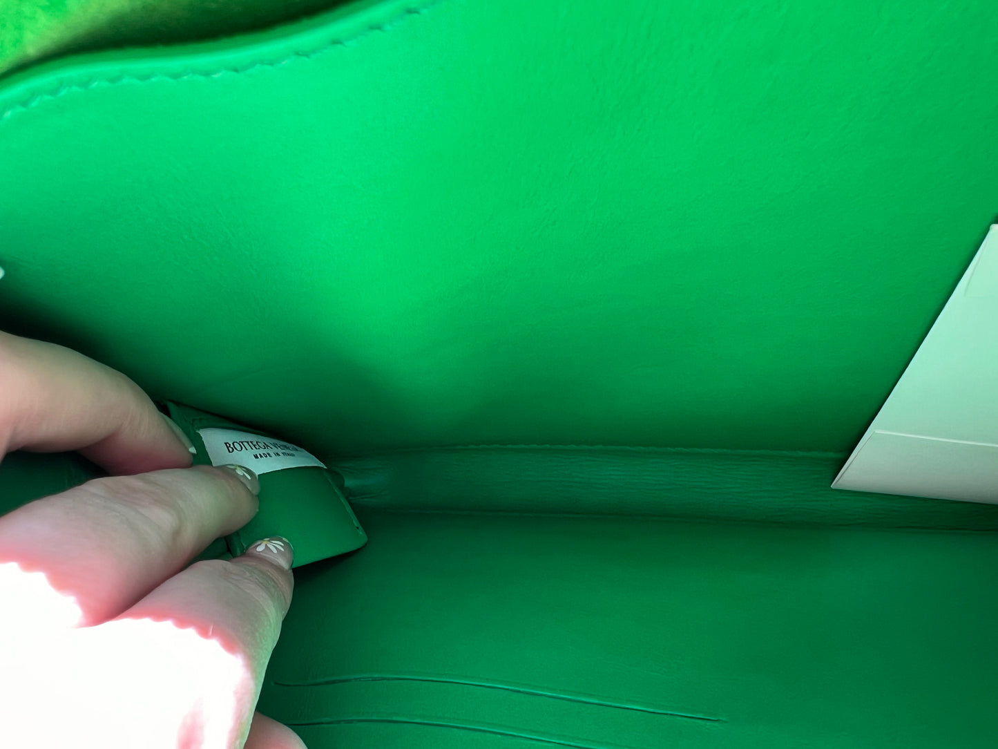 Bottega Veneta intrecciato wristlet clutch parakeet green