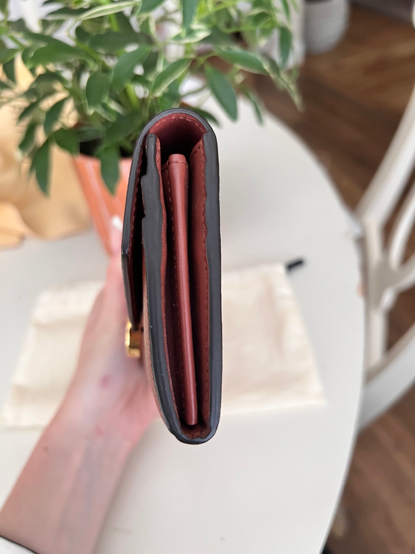 Fendi leather continental long wallet