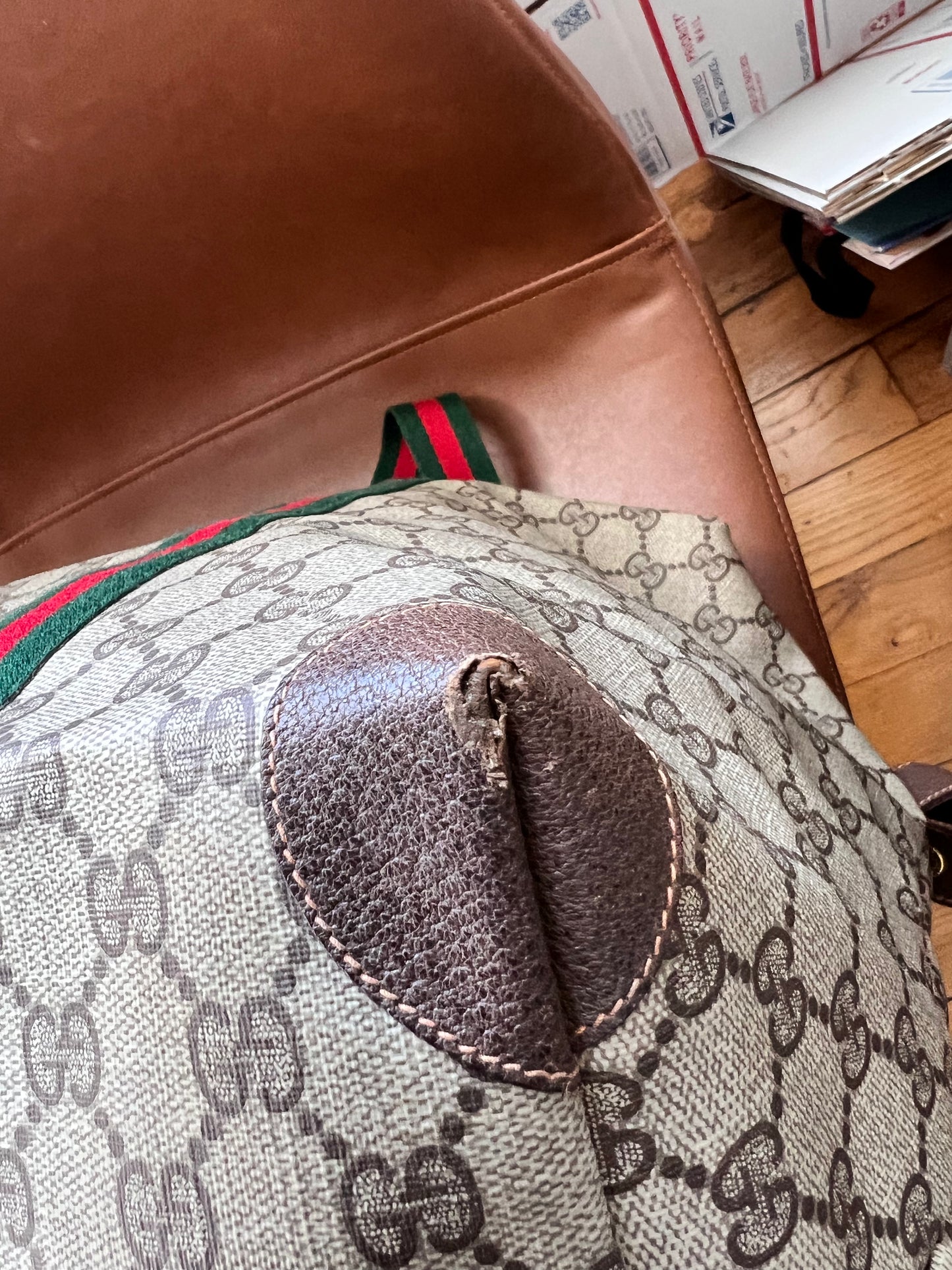 Gucci vintage GG coated canvas ophidia weekender bag