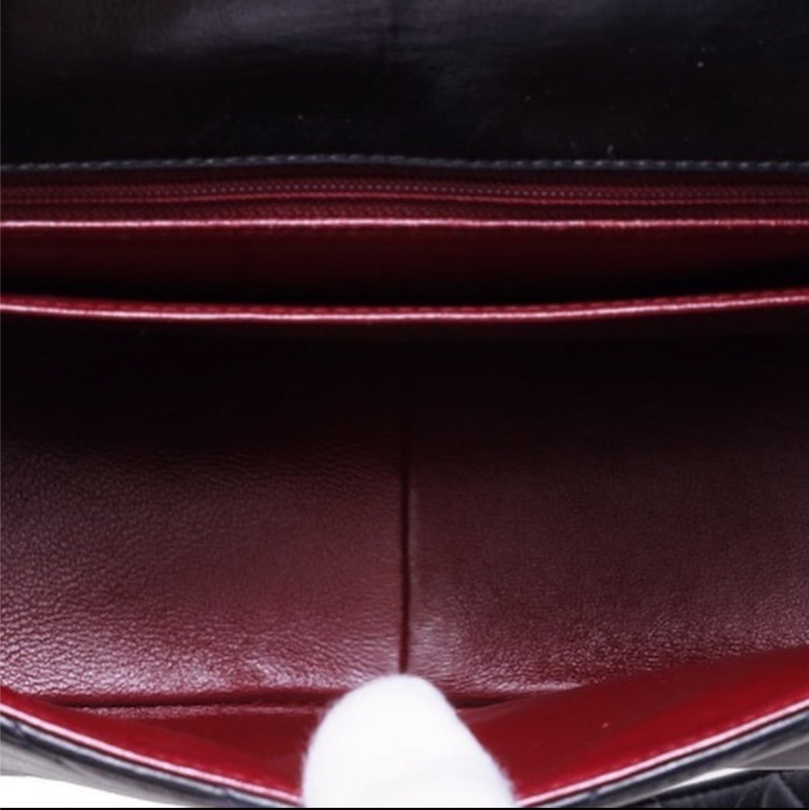 Chanel chevron black lambskin messenger flap bag