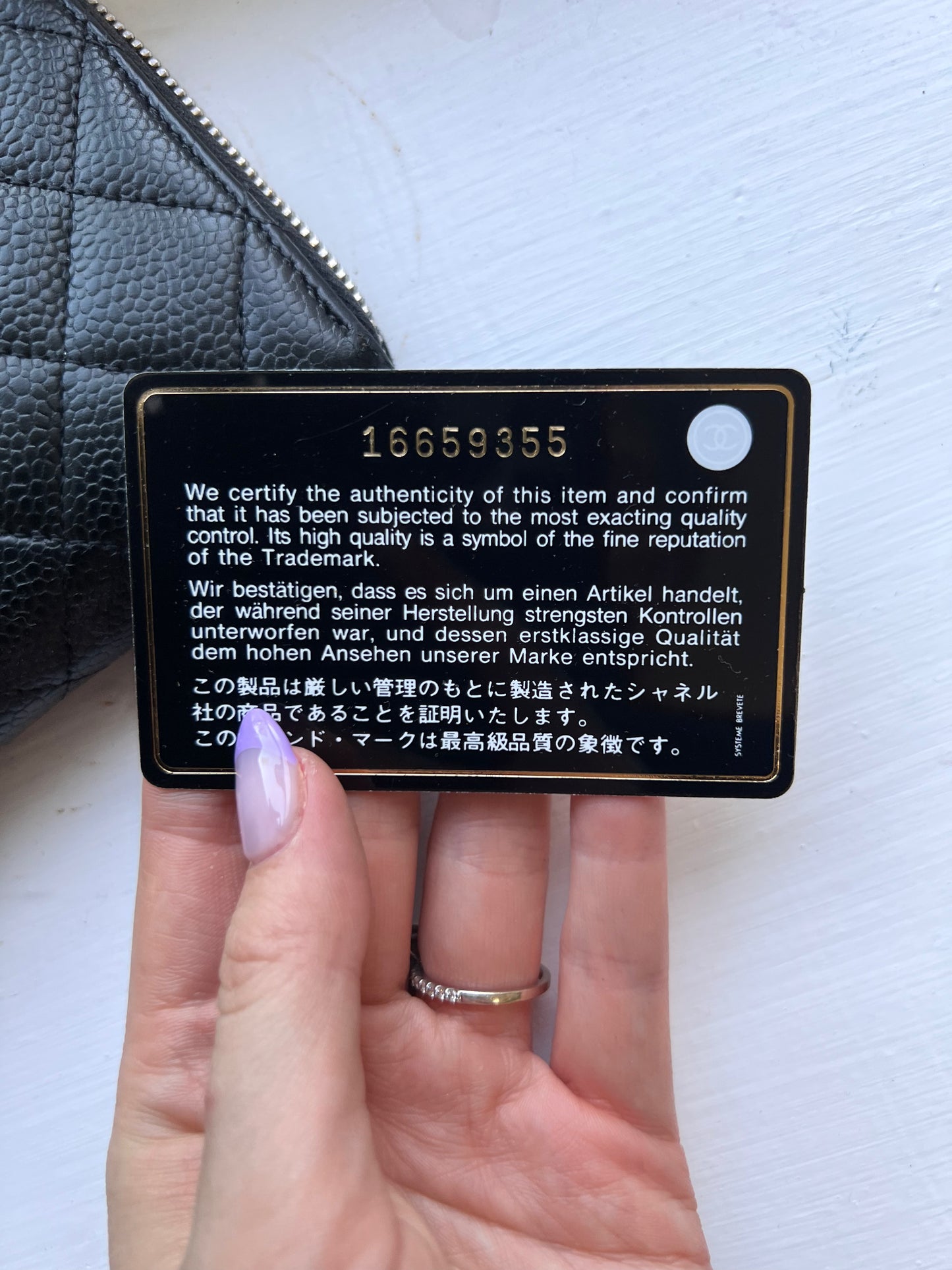 Chanel black caviar long zippy wallet SHW