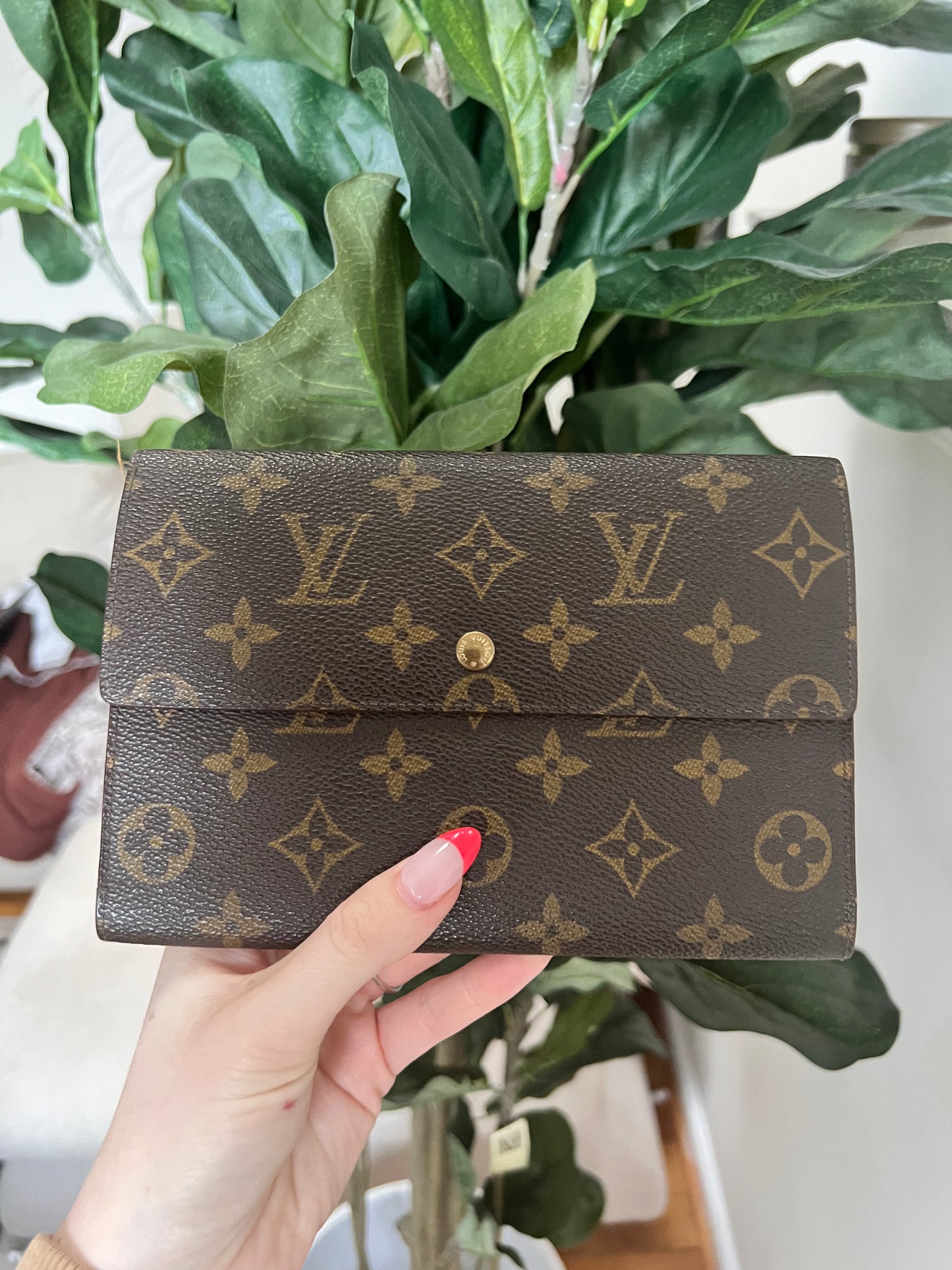 Louis Vuitton monogram porte-tresor passport trifold wallet