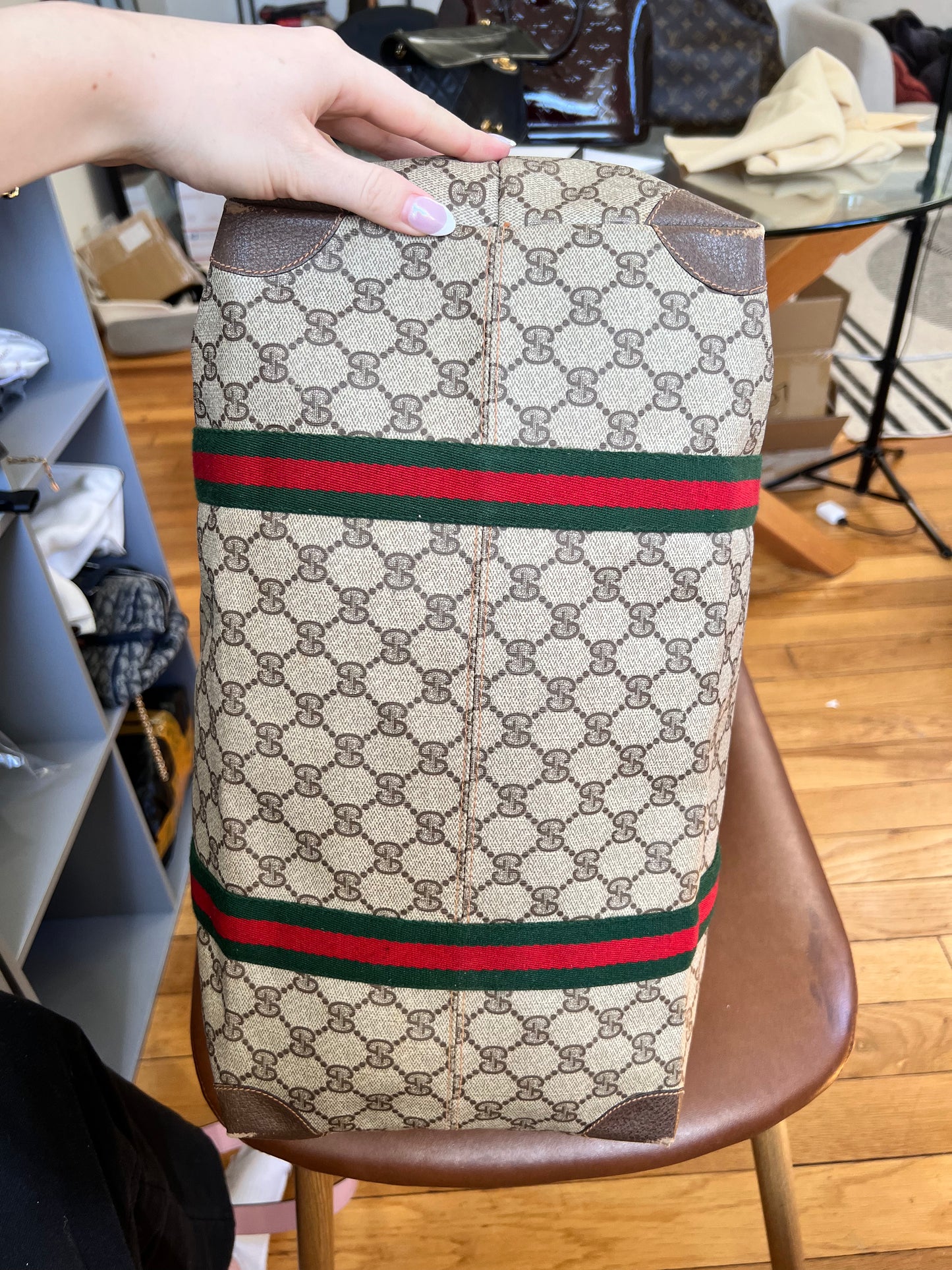 Gucci vintage GG coated canvas ophidia weekender bag