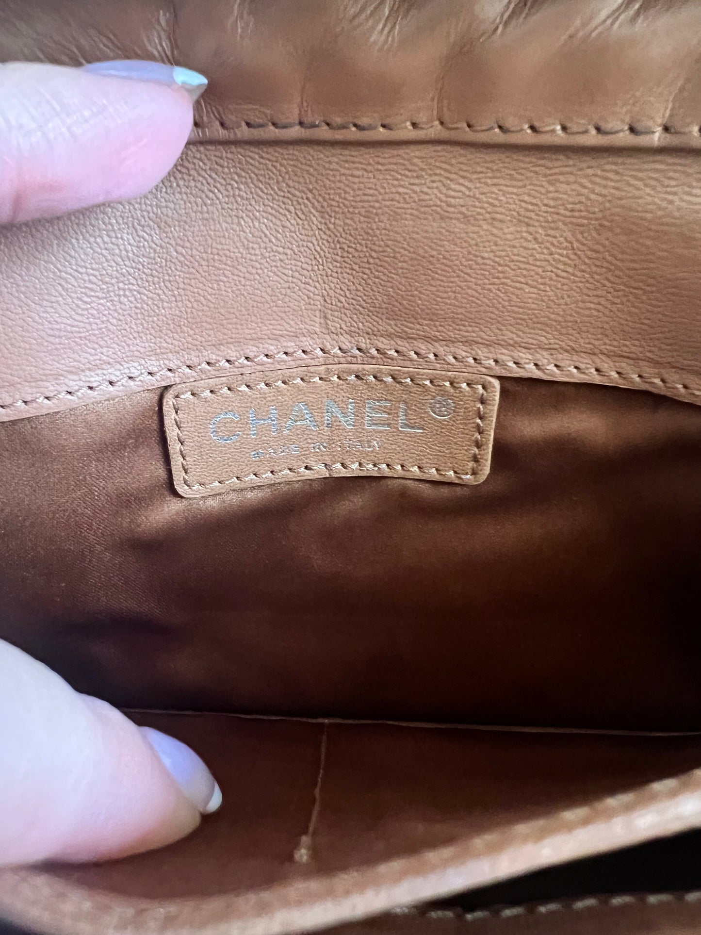 Chanel Denim CC quilted wallet on chain
