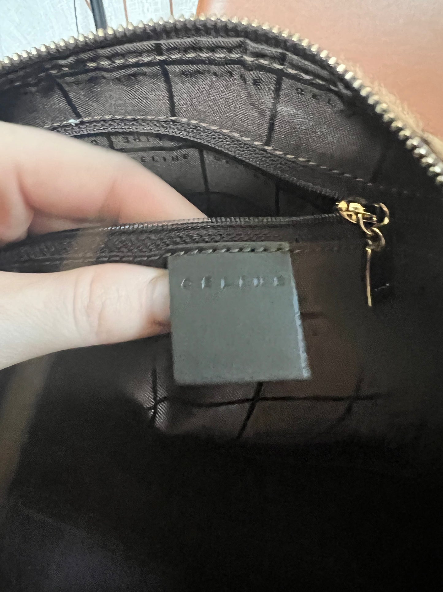 Celine vintage pony hair triomphe shoulder bag