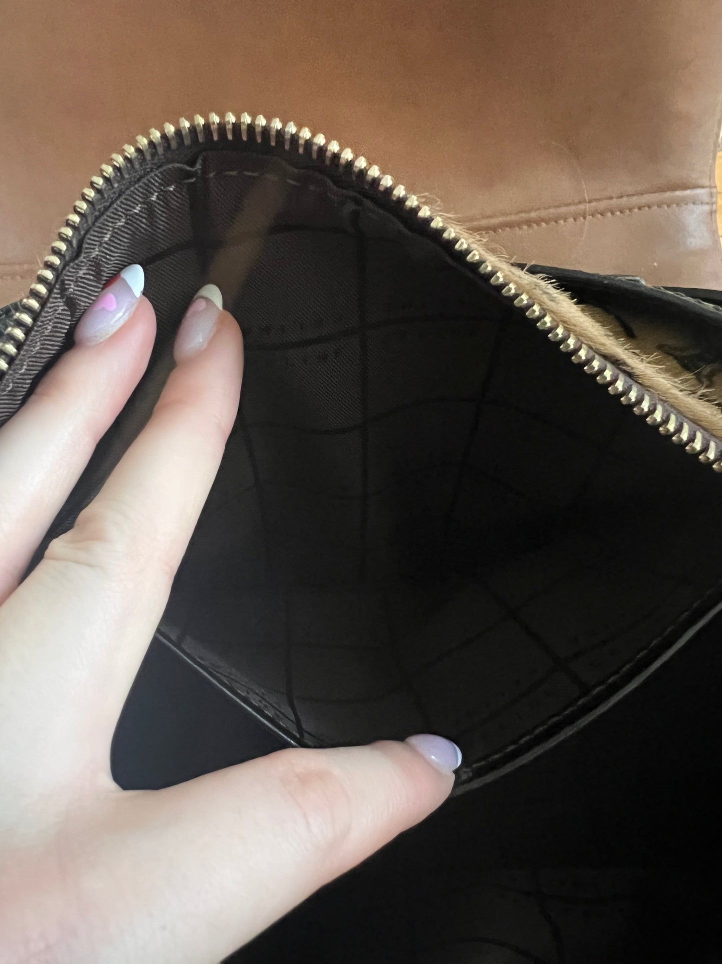 Celine vintage pony hair triomphe shoulder bag