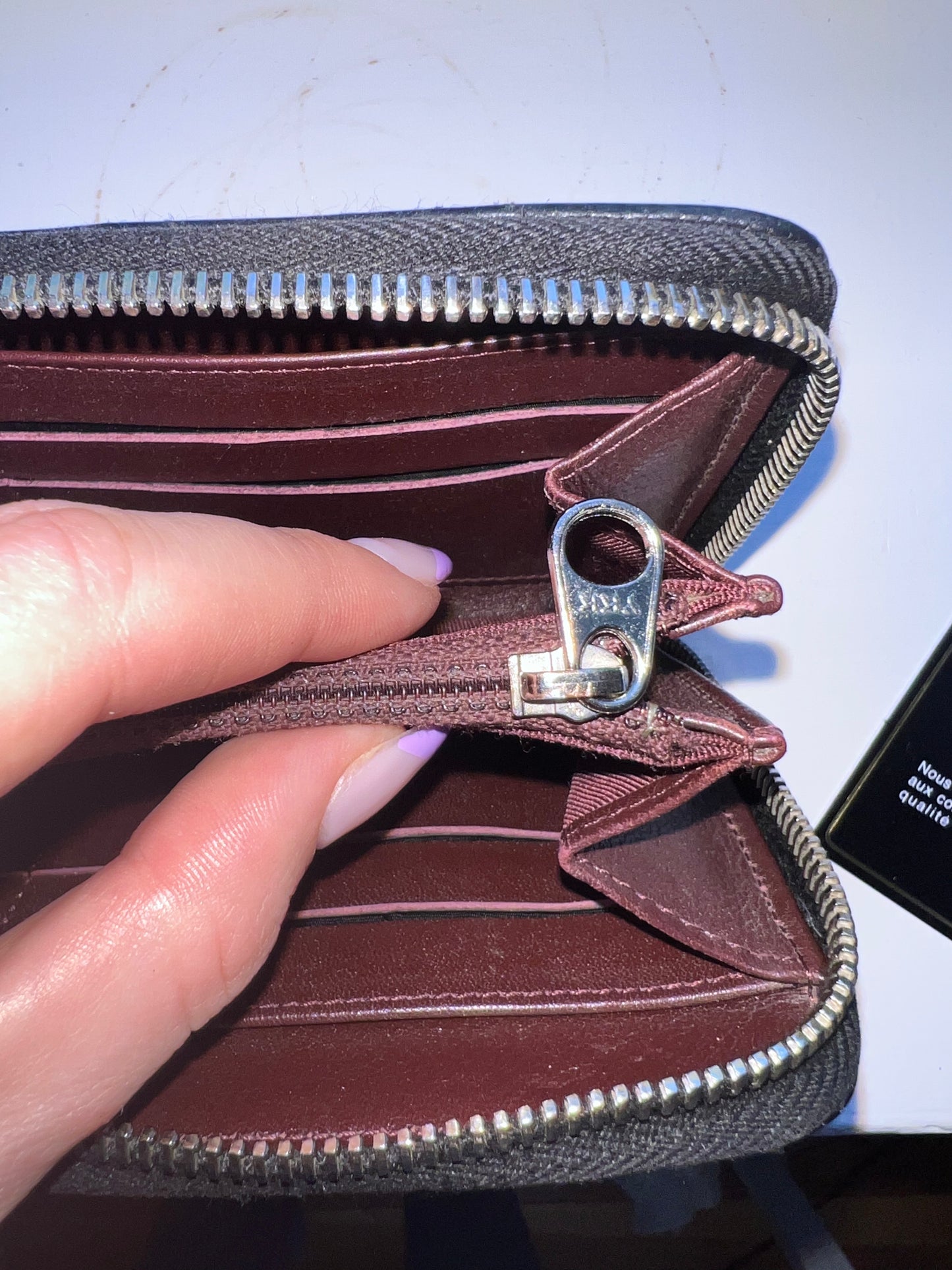 Chanel black caviar long zippy wallet SHW