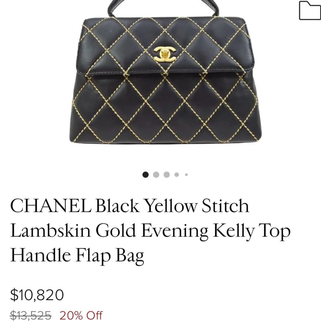 Chanel 2005 Wild Stitch Lambskin Large Top Handle Flap Bag