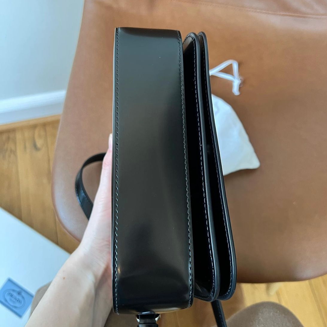 Prada Brushed Leather 2 way shoulder bag