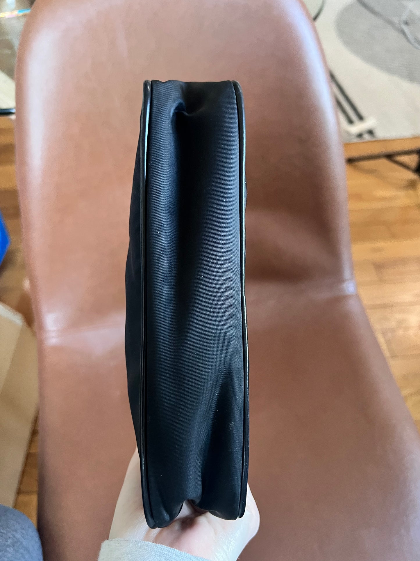 Prada nylon Tessuto/ leather pochette