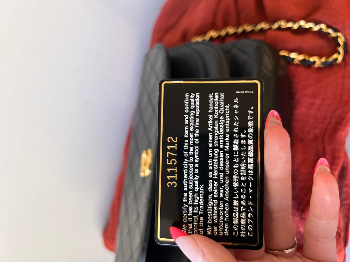 Chanel vintage double rounded flap black lambskin 24k gold chain bag
