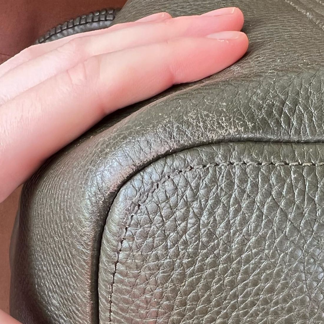 Prada Vitello Daino Hunter Green Large hobo tote with braided strap