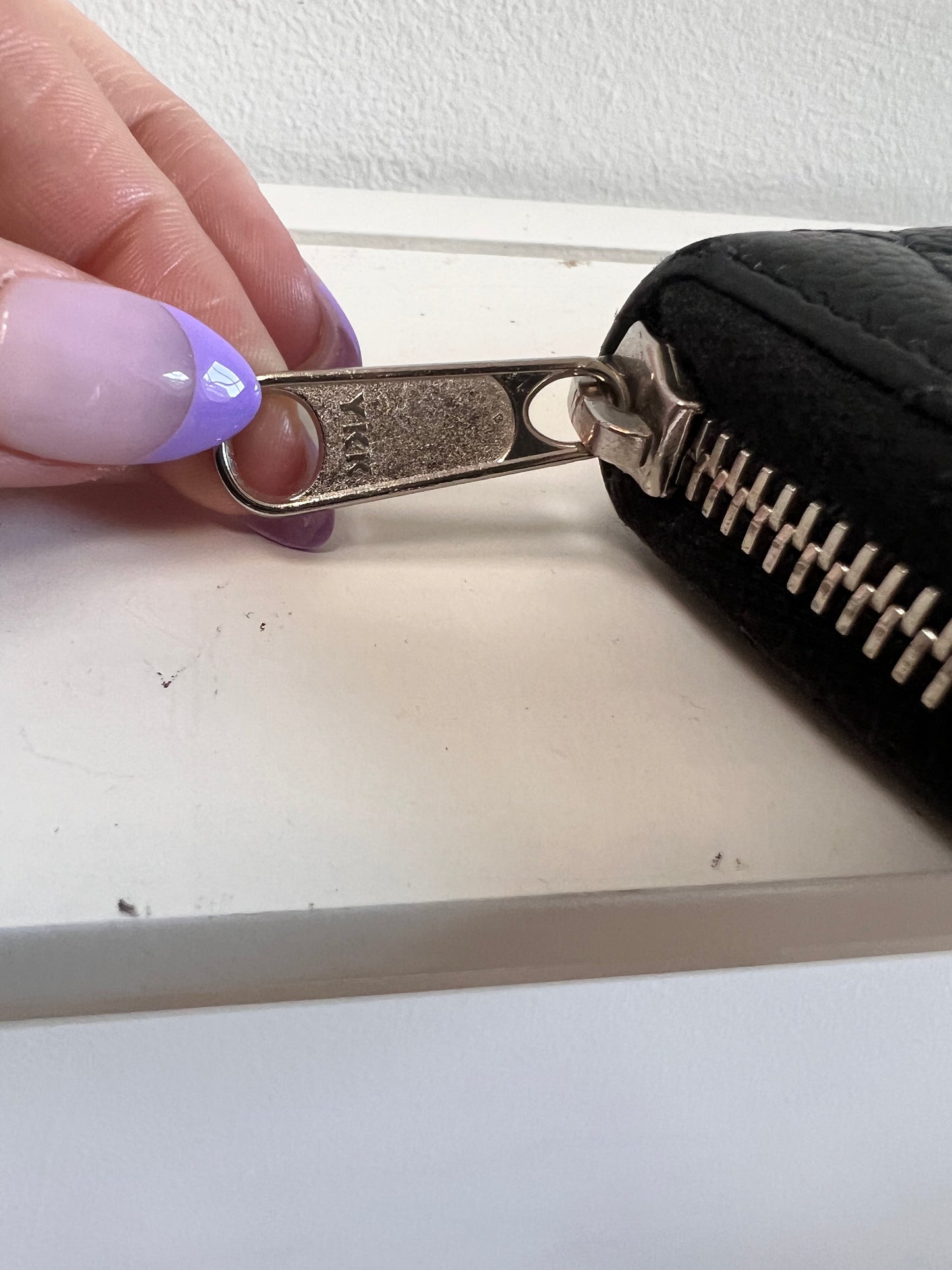 Chanel black caviar long zippy wallet SHW