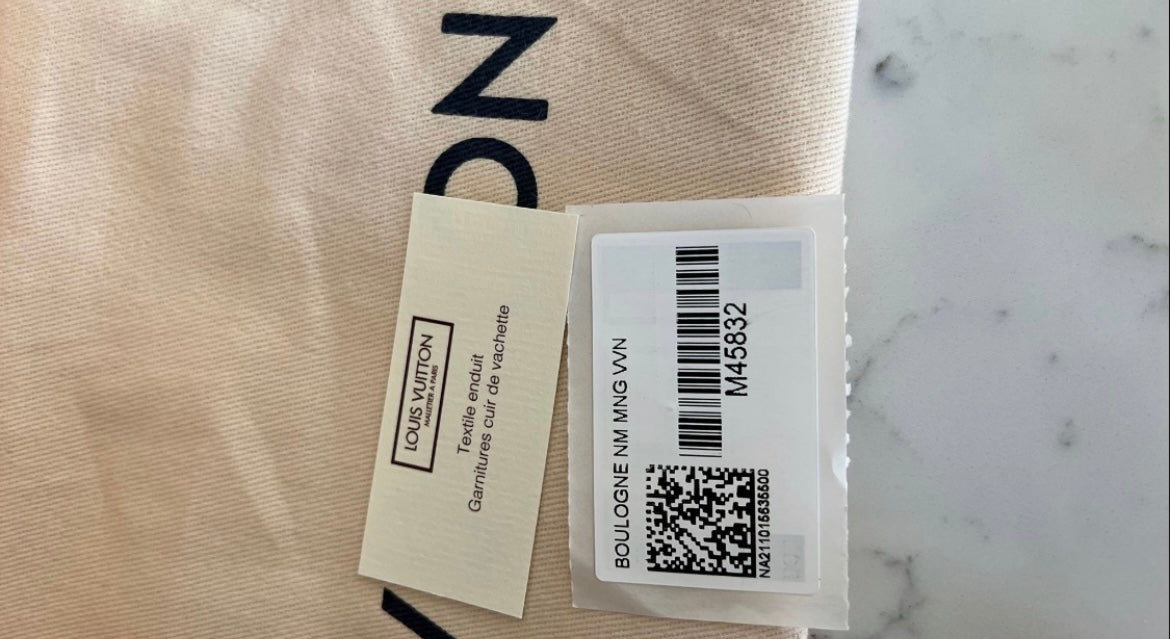 Louis Vuitton monogram / natural boulogne NM bag