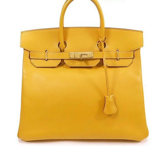 Hermes Hac 32 courchevel Jaune ghw