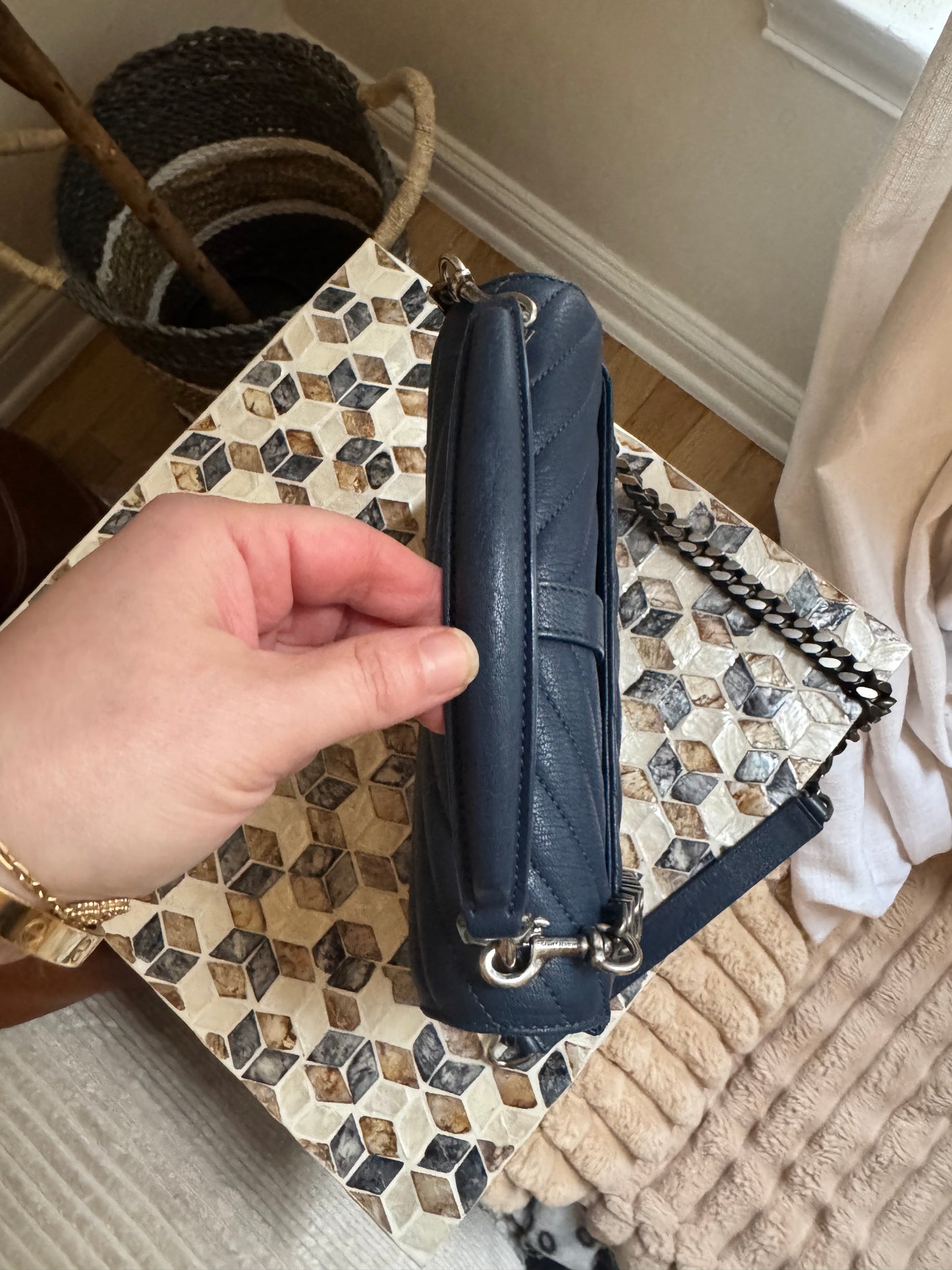 YSL Medium College Top Handle Crossbody Bag