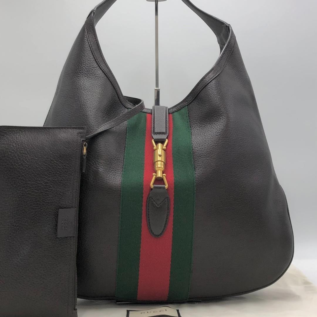 Gucci chocolate leather hobo shoulder bag
