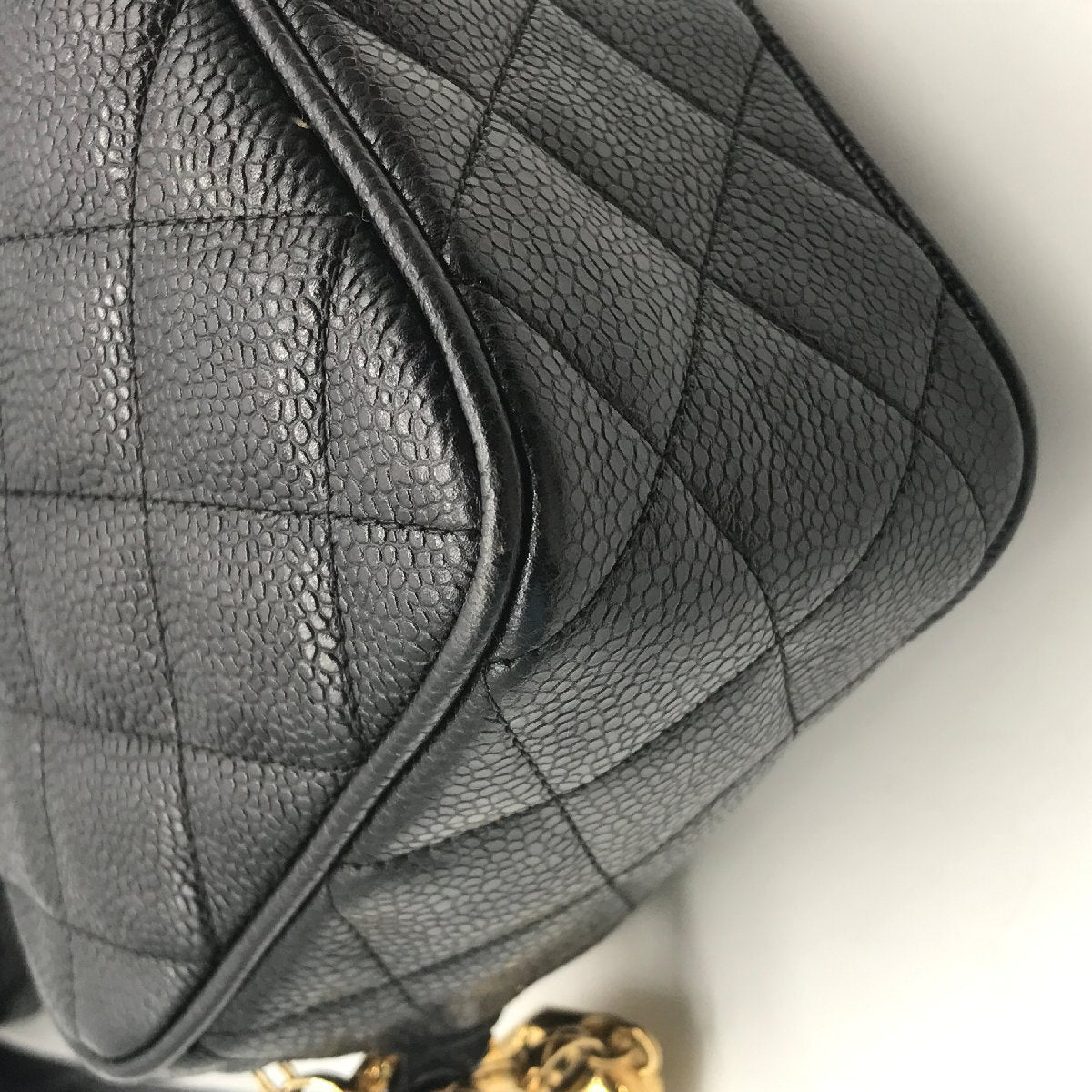 Rare Chanel black caviar vintage double zip camera crossbody