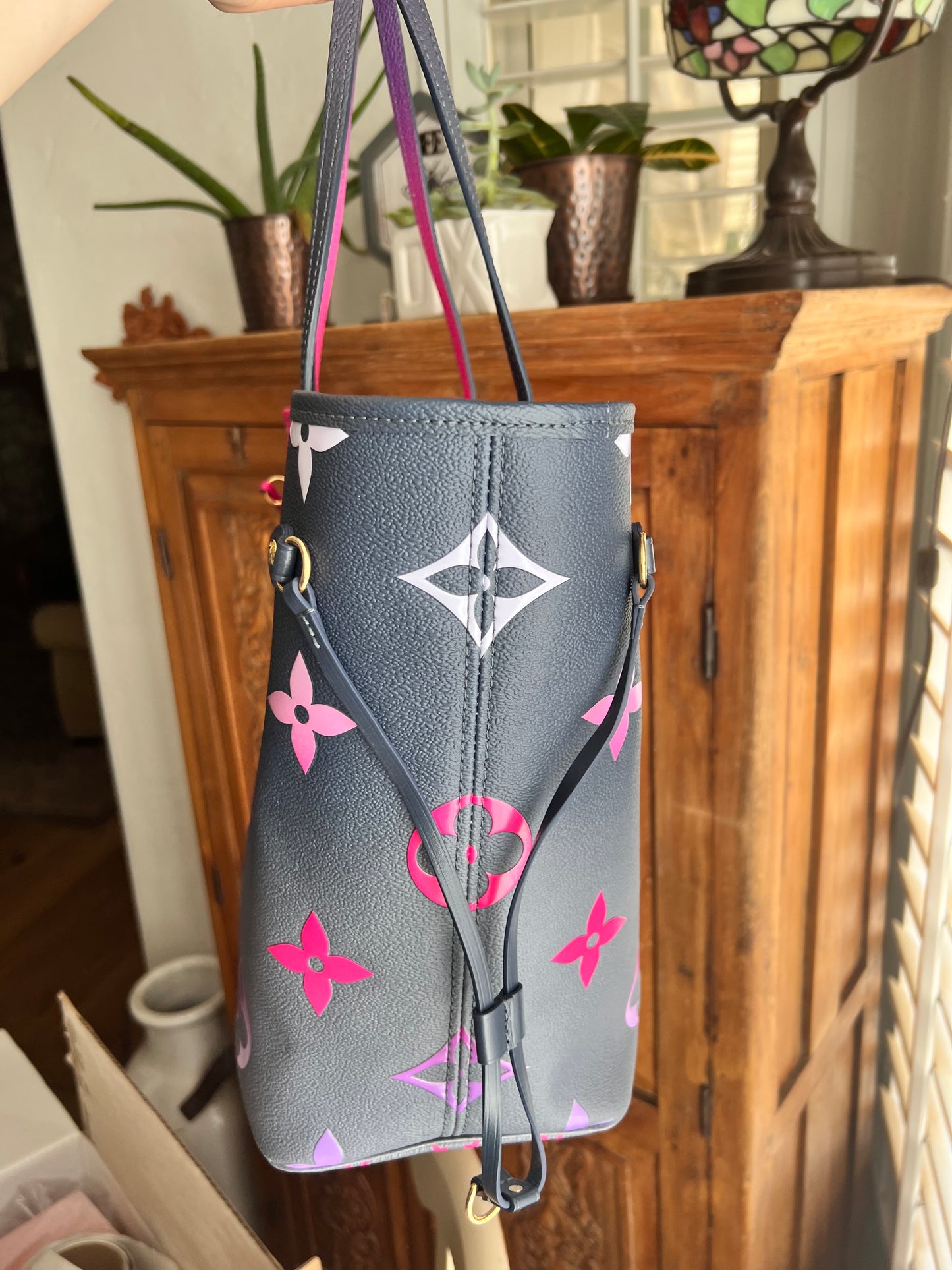 Louis Vuitton spring in the city midnight neverfull tote