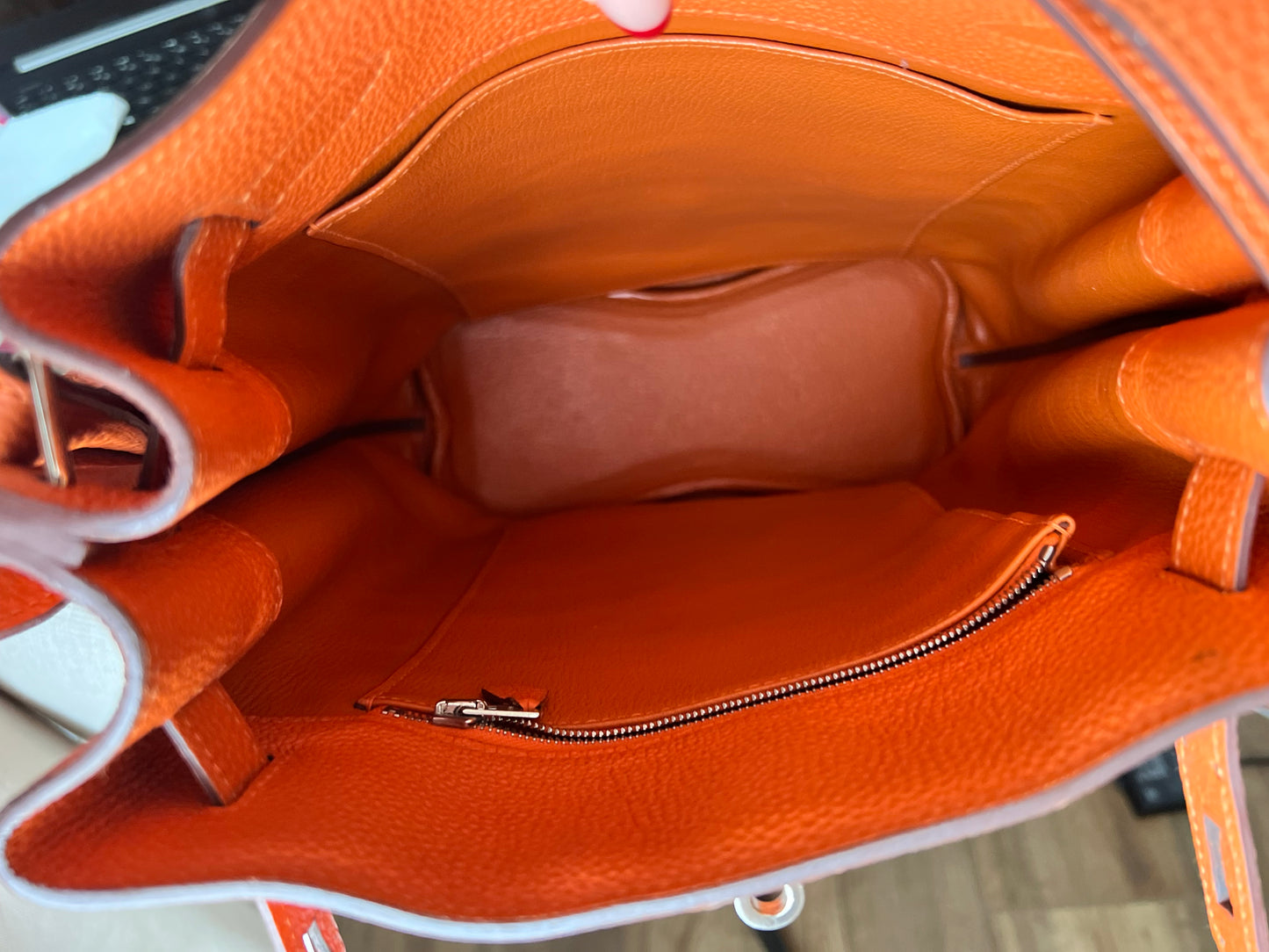 Hermes So Kelly Togo H orange PHW Shoulder bag