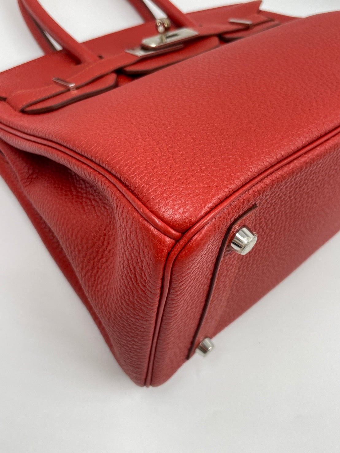 Hermes Birkin 30 rouge V Togo PHW stamp R