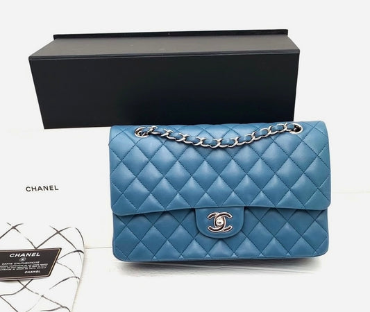 Chanel medium classic flap blue lambskin -PARTIAL PAYMENT