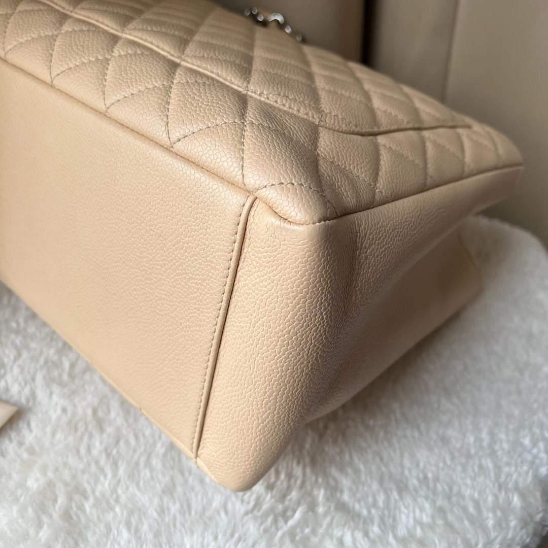 Chanel beige caviar Grand Shopper Tote