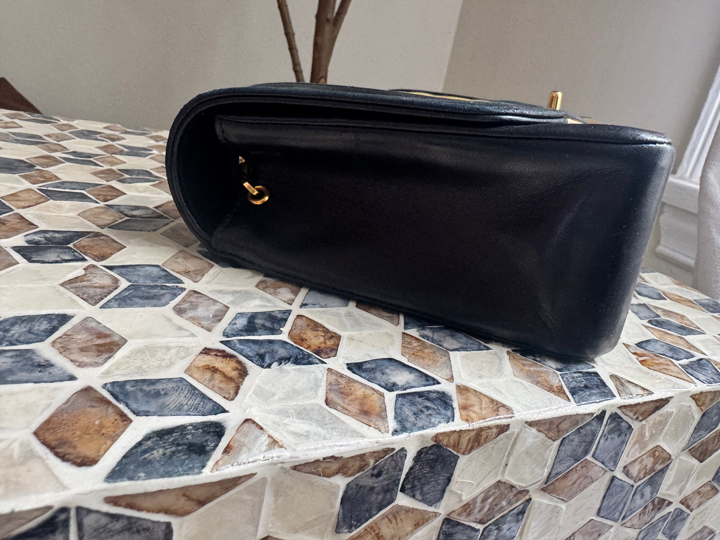 Chanel Lambskin Two Tone Medium Diana Flap Bag