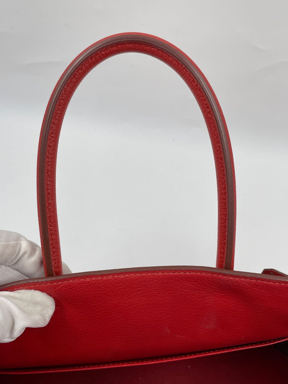 Hermes Birkin 30 rouge V Togo PHW stamp R