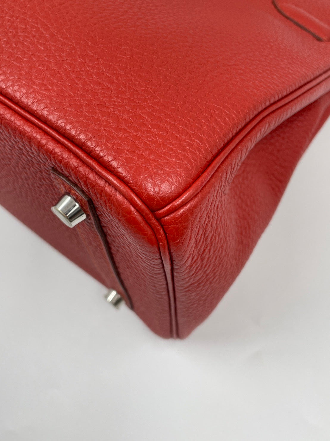 Hermes Birkin 30 rouge V Togo PHW stamp R