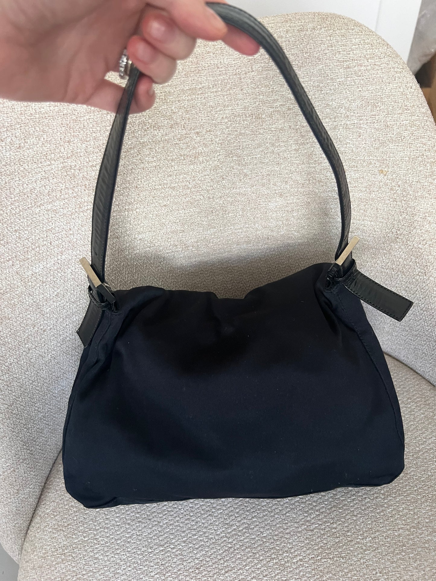 Fendi black mama baguette