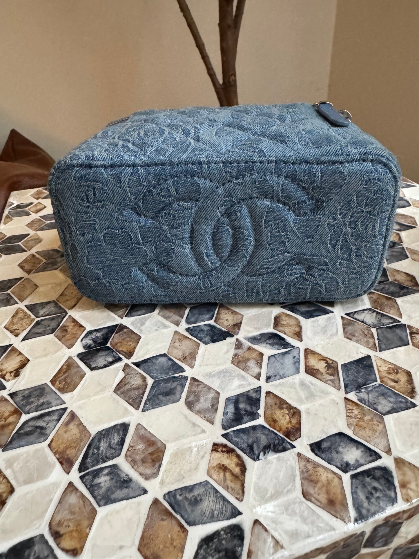 Chanel Denim Camillia Coco Crush Heart Vanity