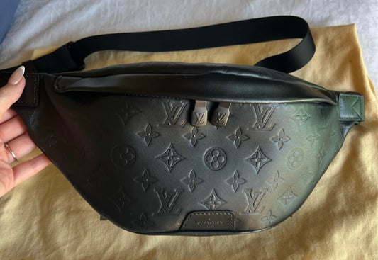 Louis Vuitton monogram embossed shadow calf leather bumbag