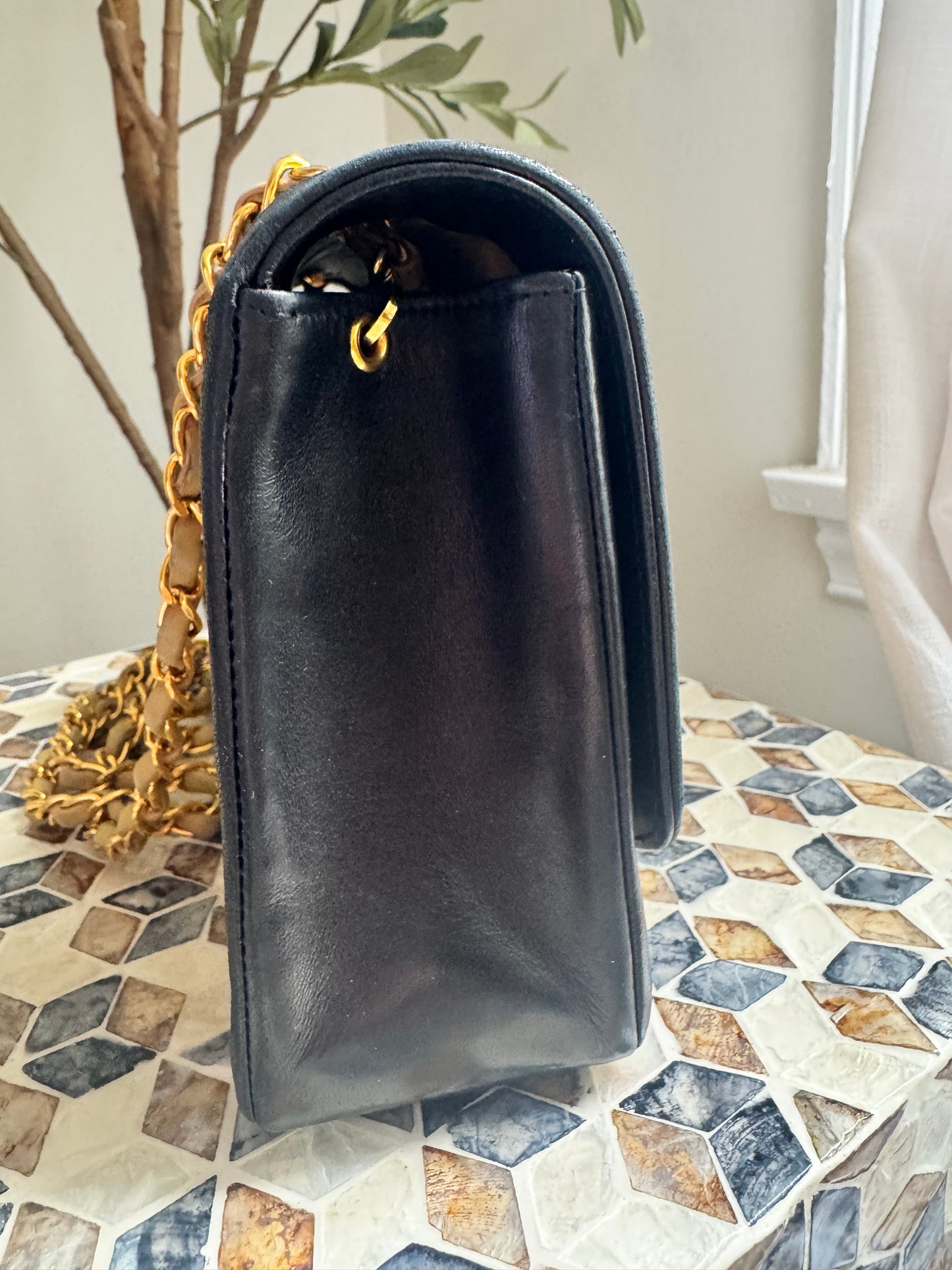 Chanel Lambskin Two Tone Medium Diana Flap Bag