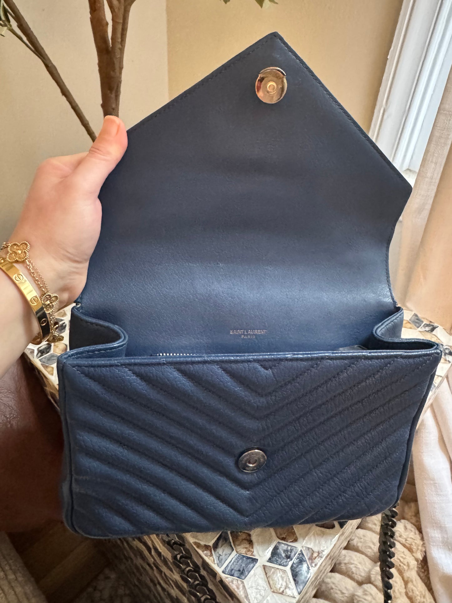 YSL Medium College Top Handle Crossbody Bag